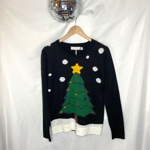 NWT Carolyn Taylor Christmas Tree Jeweled Sweater